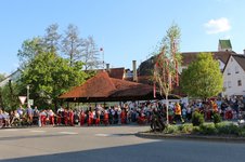Maibaumstellen 2025 durch die Feuerwehr