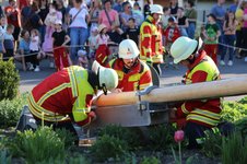 Maibaumstellen 2025 durch die Feuerwehr