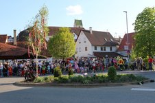 Maibaumstellen 2025 durch die Feuerwehr